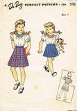 1940s Vintage Du Barry Sewing Pattern 5782 WWII Girls Skirt & Blouse Size 8