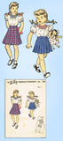 1940s Vintage Du Barry Sewing Pattern 5782 WWII Girls Skirt & Blouse Size 8