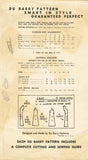 1940s Vintage Du Barry Sewing Pattern 5802 Easy WWII Toddler Girls Slip Size 4 - Vintage4me2