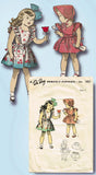 1940s Vintage Du Barry Sewing Pattern 5852 Toddler Girls Sun Dress & Bonnet Sz 4 - Vintage4me2