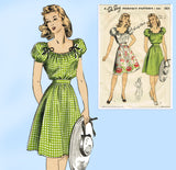 Du Barry 5854: 1940s Easy Misses Skirt & Blouse Size 34 B Vintage Sewing Pattern