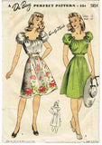 Du Barry 5854: 1940s Easy Misses Skirt & Blouse Size 34 B Vintage Sewing Pattern