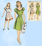 Du Barry 5854: 1940s Easy Misses Skirt & Blouse Size 34 B Vintage Sewing Pattern
