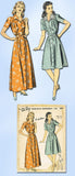 1940s Vintage Du Barry Sewing Pattern 5867 Easy WWII Misses Housecoat Size 14 - Vintage4me2