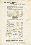 1940s Original Vintage Du Barry Pattern 5870 Baby Girls Overalls & Smock Top Sz2