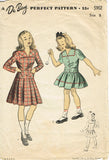 1940s Vintage Du Barry Sewing Pattern 5902 WWII Little Girls Sailor Suit Size 8