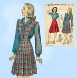 Du Barry 5910: 1940s WWII Misses Skirt & Blouse Size 32 B Vintage Sewing Pattern