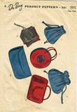 1940s Vintage Du Barry Sewing Pattern 5915 Rare WWII Purse Clutch Handbag Set