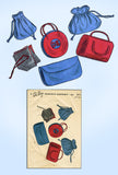 1940s Vintage Du Barry Sewing Pattern 5915 Rare WWII Purse Clutch Handbag Set