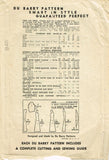 1940s Vintage Du Barry Sewing Pattern 5918 WWII Misses Pinafore Dress Size 30B