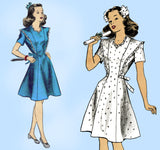 1940s Vintage Du Barry Sewing Pattern 5918 WWII Misses Pinafore Dress Size 30B