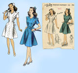 1940s Vintage Du Barry Sewing Pattern 5918 WWII Misses Pinafore Dress Size 30B