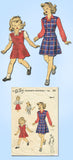 1940s Vintage Du Barry Sewing Pattern 5921 WWII Toddler Girls School Suit Size 6 - Vintage4me2
