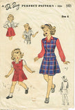 1940s Vintage Du Barry Sewing Pattern 5921 WWII Toddler Girls School Suit Size 6 - Vintage4me2