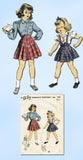 1940s Vintage Du Barry Sewing Pattern 5941 WWII Toddler Girls Skirt & Blouse Sz6 - Vintage4me2