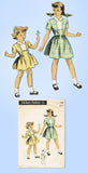 1940s Vintage Du Barry Sewing Pattern 5981 Sweet WWII Little Girls Dress Size 8