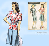 Du Barry 6075: 1940s Uncut WWII Misses 2 Piece Suit 36 B Vintage Sewing Pattern