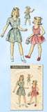 1940s Vintage Du Barry Sewing Pattern 6089 WWII Baby Girls Sun Dress Size 1 19B - Vintage4me2