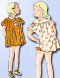 1930s Vintage Du Barry Sewing Pattern 706A Toddler Girls Bloomer Dress Size 6