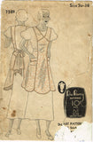 1930s Original Vintage Du Barry Pattern 758 Misses Farm Kitchen Apron Sz 36-38 B