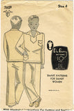 1930s Vintage Du Barry Sewing Pattern 762 Little Boy's 2 Piece Pajamas Size 12