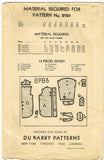 1930s Vintage Du Barry Sewing Pattern 898 Teen Boys Dress Shirt Sz 16 34 Chest