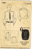 1930s Vintage Du Barry Sewing Pattern 898 Teen Boys Dress Shirt Sz 16 34 Chest