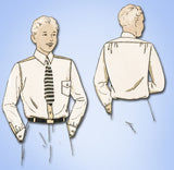 1930s Vintage Du Barry Sewing Pattern 898 Teen Boys Dress Shirt Sz 16 34 Chest