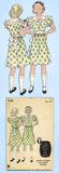 1930s Vintage Du Barry Sewing Pattern 935 Cute Little Girls Party Dress Size 10