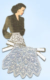 1930s Vintage Design Crochet Pattern E-241 Filet Crochet Pineapple Apron
