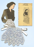 1930s Vintage Design Crochet Pattern E-241 Filet Crochet Pineapple Apron