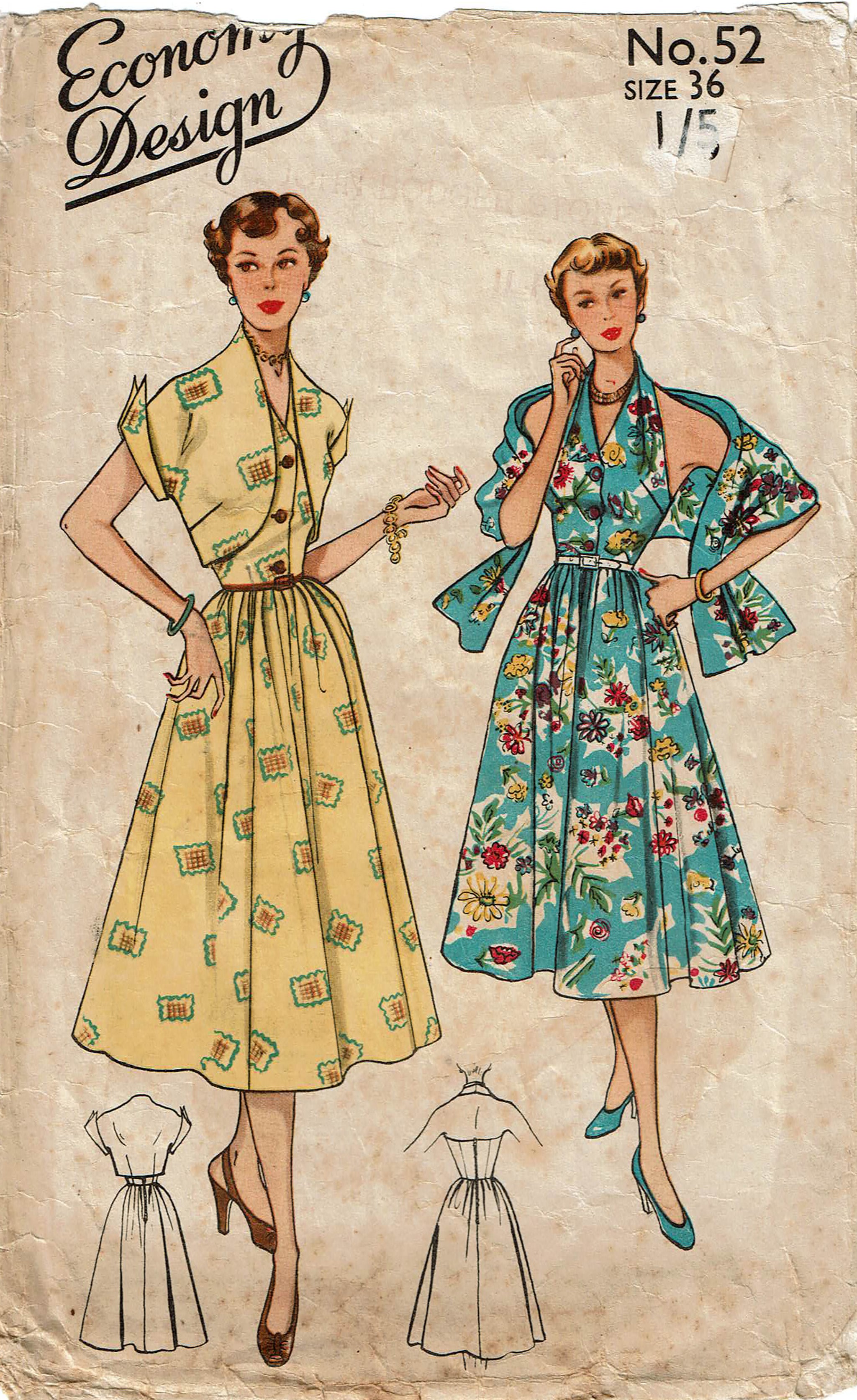 Economy Design 52: 1950s Misses Halter Dress Size 36 Bust Vintage Sewi Vintage4me2 Economy Design 52: 1950s Misses Halter Dress Size 36 Bust Vintage Sewi Vintage4me2