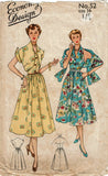 Economy Design 52: 1950s Misses Halter Dress Size 36 Bust Vintage Sewing Pattern