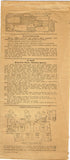1930s Original Vintage Excella Pattern 3879 Misses Dress w Leg O Mutton Sleeves