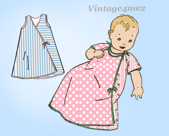 Excella 3733: 1920s Easy Infant Dress & Slip Layette Set Vintage Sewing Pattern