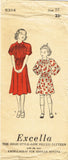 Excella 5314: 1930s Little Girls Smocked Dress Size 10 Vintage Sewing Pattern - Vintage4me2