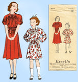 Excella 5314: 1930s Little Girls Smocked Dress Size 10 Vintage Sewing Pattern - Vintage4me2