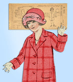 1920s Vintage Excella Sewing Pattern 912 Toddler Girls Single Breasted Coat Sz 4 - Vintage4me2