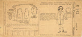 1920s Vintage Excella Sewing Pattern 912 Toddler Girls Single Breasted Coat Sz 4 - Vintage4me2
