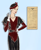 1930s Vintage Excella Sewing Pattern 3760 Uncut Misses Afternoon Dress Size 34 B