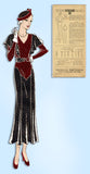 1930s Vintage Excella Sewing Pattern 3760 Uncut Misses Afternoon Dress Size 34 B