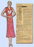1930s Vintage Excella Sewing Pattern 3152 Misses Depression Dress Size 16 34B - Vintage4me2