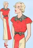 1930s Vintage Excella Sewing Pattern 4108 Misses Street Dress Size 20 38 Bust