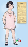 1920s Vintage Excella Sewing Pattern 2419 Baby Girls Combination Underwear Sz 2 -Vintage4me2