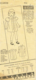 1930s Vintage Excella Sewing Pattern 4409 Toddler Girls Box Pleat Dress Size 2 - Vintage4me2