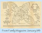 1910s Oblong Pillowtop Uncut Pattern and Design Family Magazine Uncut Original