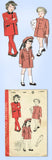 1940s Original Vintage Hollywood Pattern 1004 Toddler Girls WWII Boxy Coat Sz 4