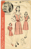 1940s Vintage Hollywood Starlet Sewing Pattern 1107 Misses Shorts and Blouse 34B