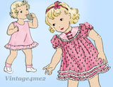 Hollywood 1117: 1930s Toddler Girls Dress & Slip Size 3 Vintage Sewing Pattern - Vintage4me2