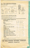 1940s Vintage Hollywood Sewing Pattern 1140 FF Baby Girls Dress Apple App Sz 1 - Vintage4me2